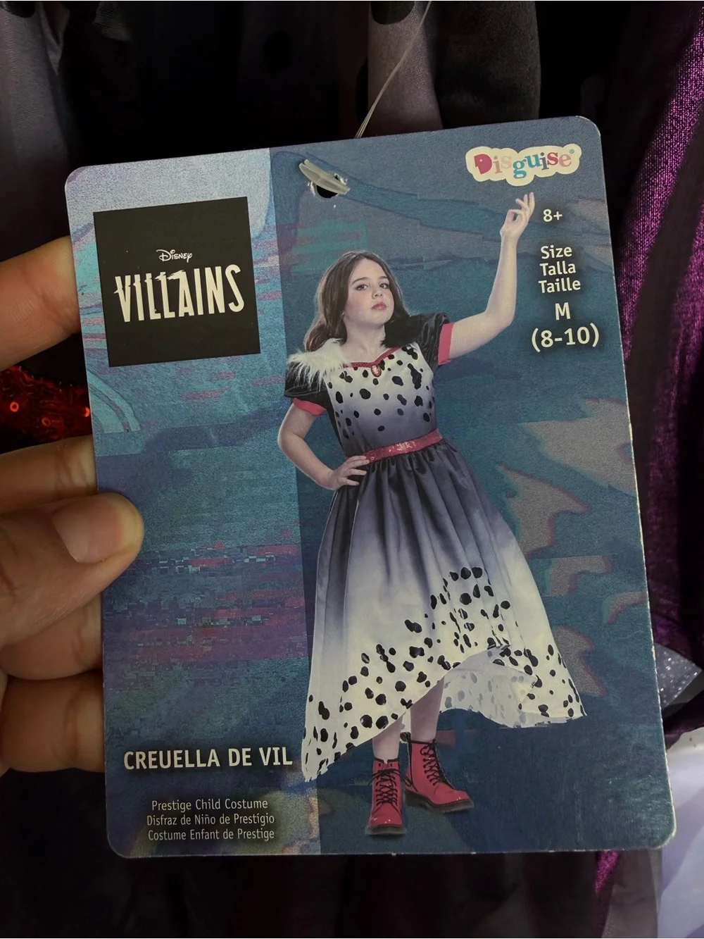 Girls Cruella De Vil Costume Dress